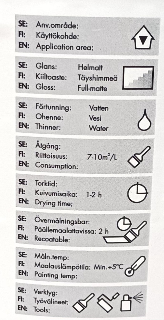 COLOREX NC 3 2,7L Rakennusmaali Base A Valkoinen