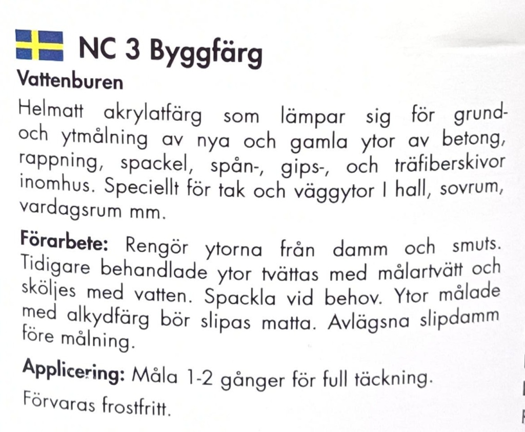 COLOREX NC 3 2,7L Rakennusmaali Base A Valkoinen