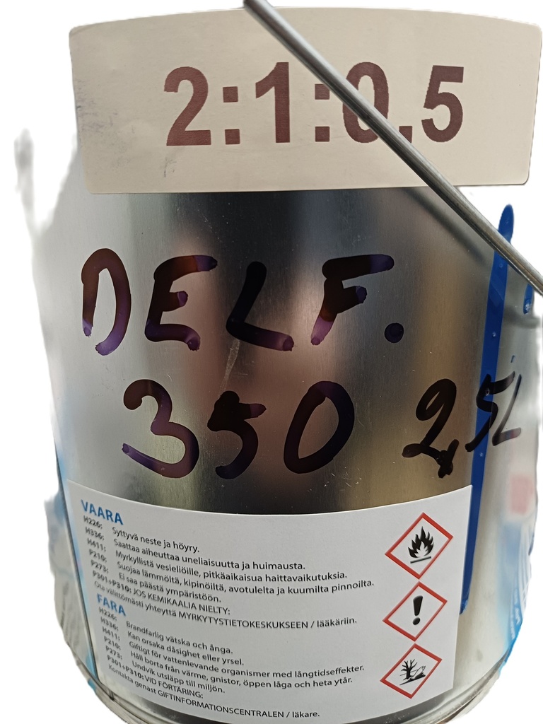 Akryylimaali 2K Täyskiiltävä PPG Delfleet 350 Uniikkisävy sininen 2,5L