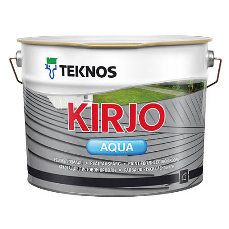 [100848] Kirjo Aqua Peltikattomaali 0,9 L T2515 musta