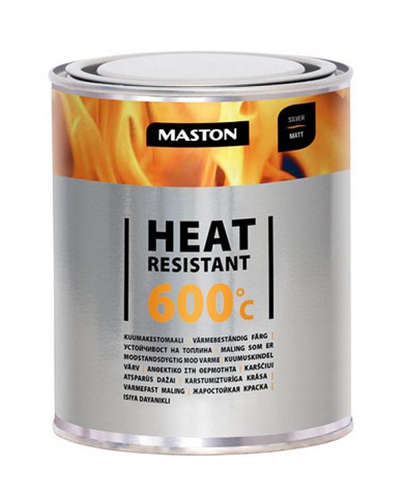 Maston Kuumakestomaali 600°C Hopea 1L