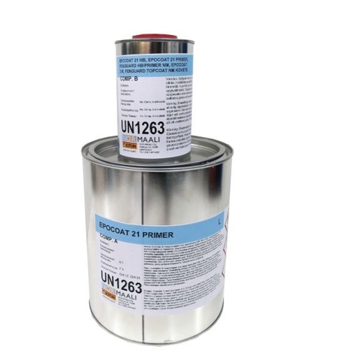 [101694-111655] Epocoat 21 Primer Harmaa 1L tai 2,5L sisältäen kovetteen (1 L seos sis kovetteen)