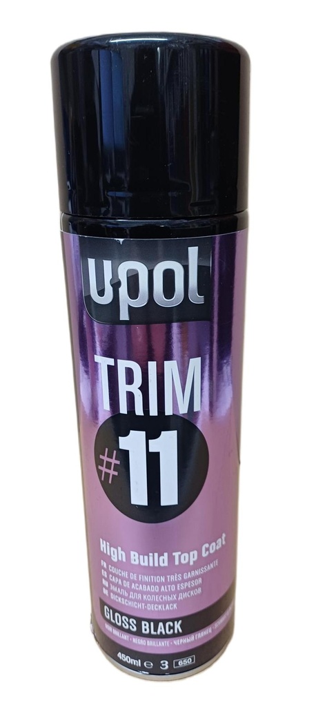 U-POL TRIM #11 Kiiltävä musta spray 450ml