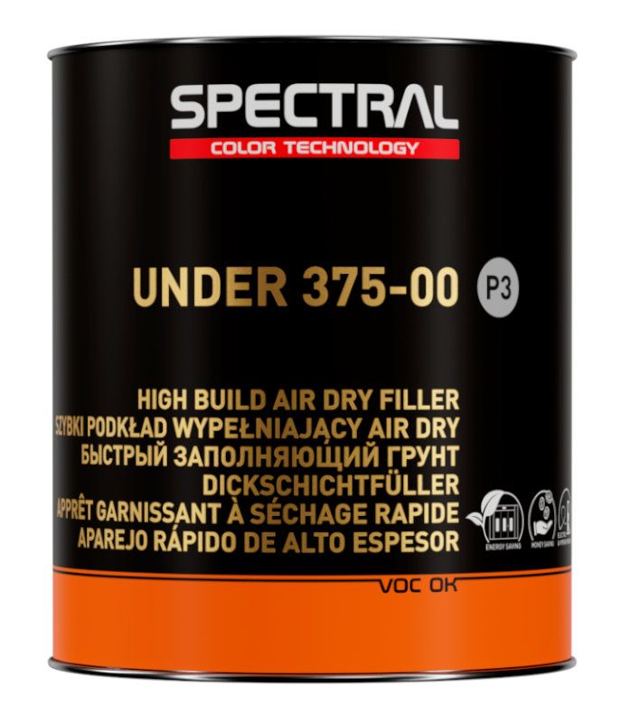 NOVOL Spectral Under 375-00 Nopea Ilmakuivuva Hiomaväri 2,8L + kovete H6525 0,7L