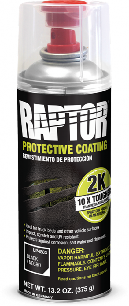 Valkoinen u-pol Raptor Pinnoite 2k Spray 400ml