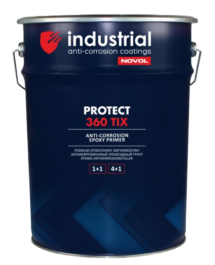 Novol Industrial epoksipohjamaali PROTECT 360 Tix Harmaa 10L