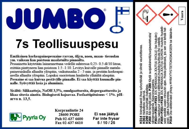 [100736] Jumbo 7S Teollisuuspesu 25L
